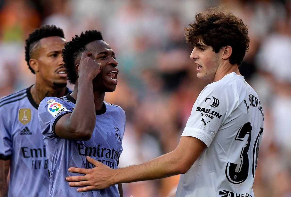 ‘Racism is normal in LaLiga’: Vinicius Junior sent off after facing racist abuse at Valencia