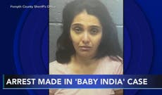Mother of ‘Baby India’, left to die in a plastic bag in Georgia woods four years ago, is finally arrested