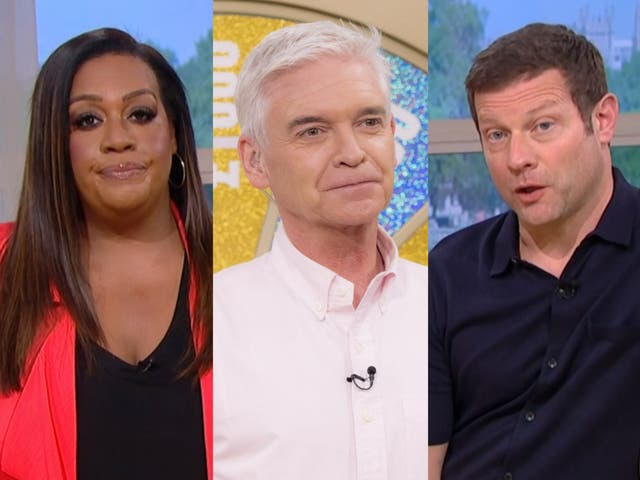 <p>Alison Hammond, Phillip Schofield and Dermot O’Leary</p>