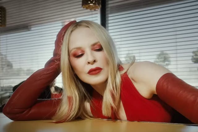 <p>Kylie Minogue in the music video for ‘Padam Padam'</p>