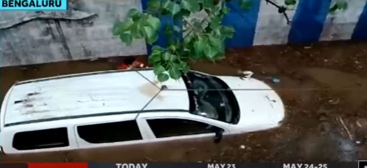 A techie in Bengaluru, India, died after her car got stuck in neck-deep water