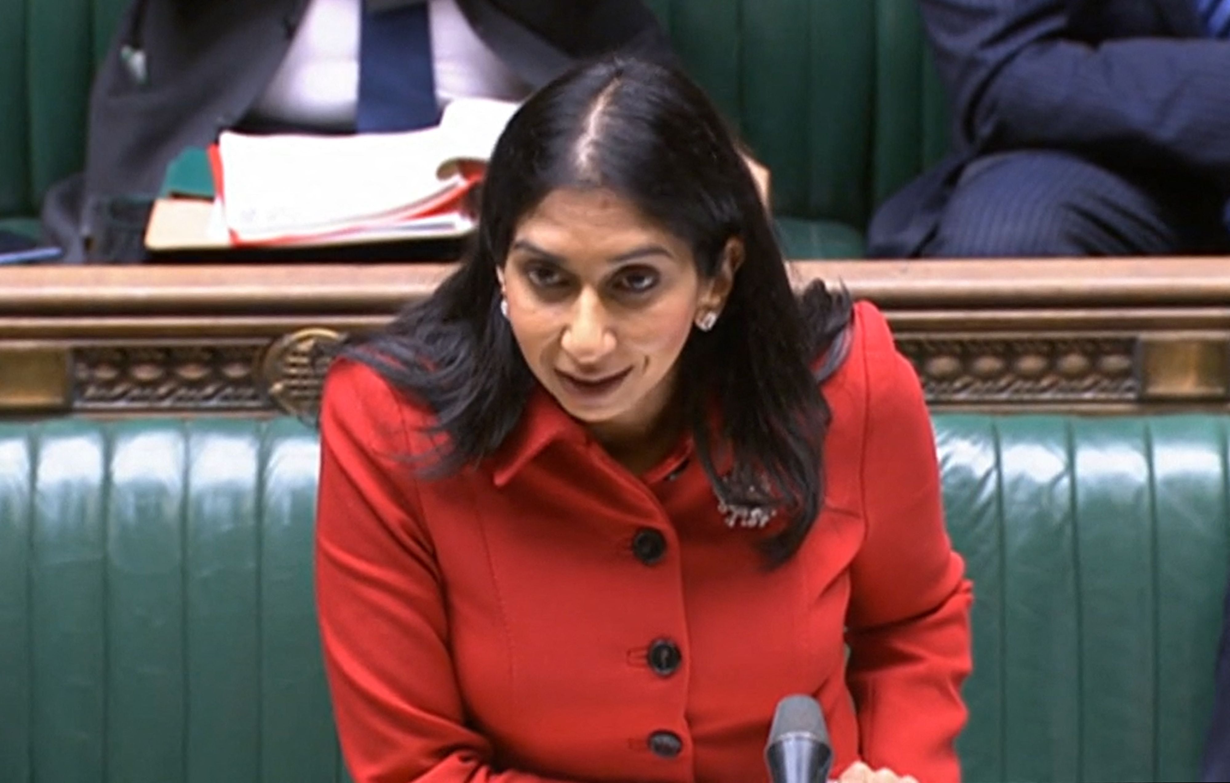 Suella Braverman defended the government’s response in parliament on Monday