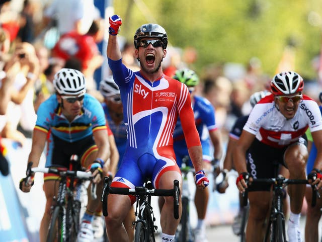 <p>Mark Cavendish has won a joint record 34 Tour de France stages and won the world road race title in 2011</p>