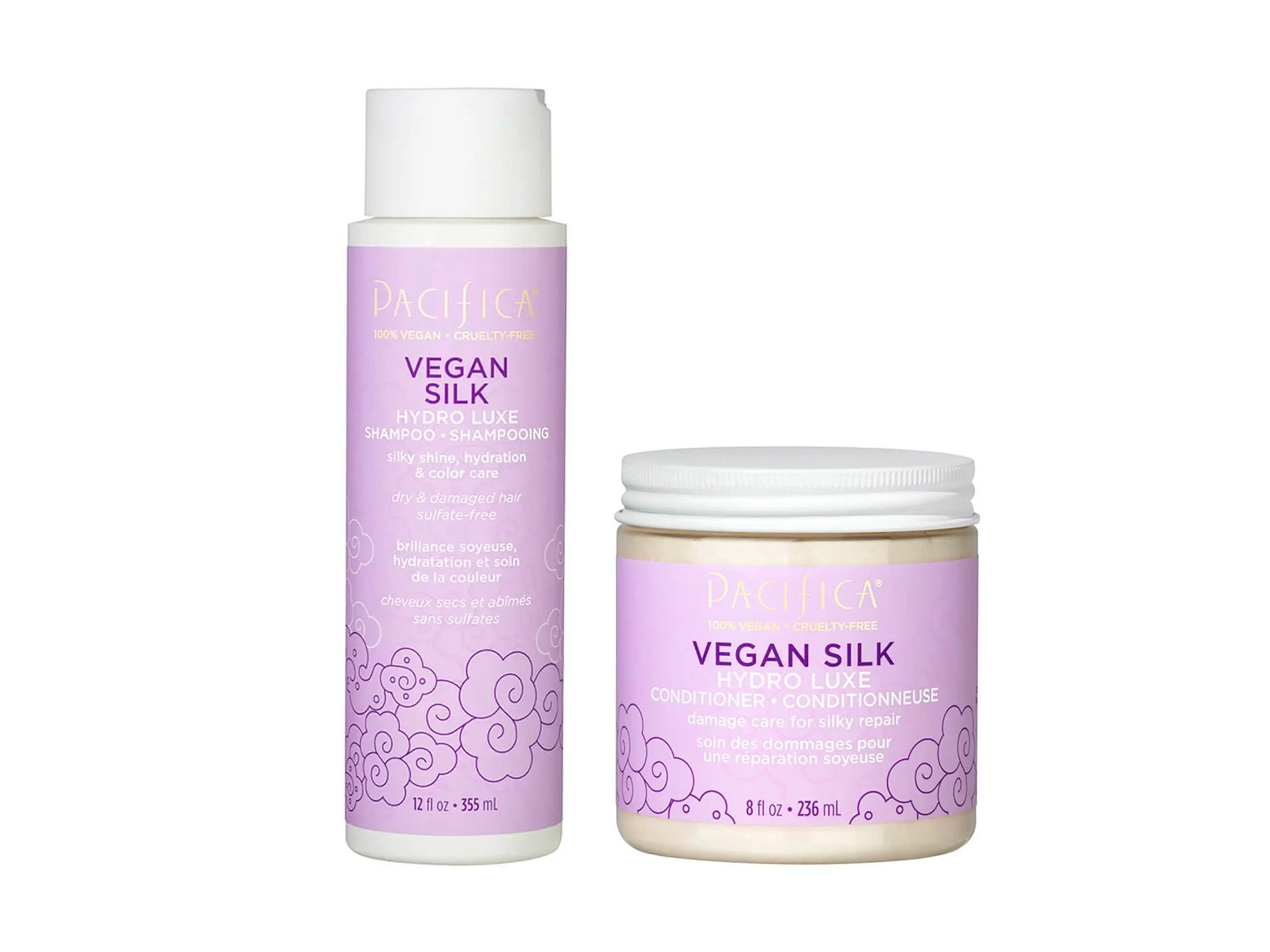 Pacifia vegan silk hydro luxe shampoo and conditioner 