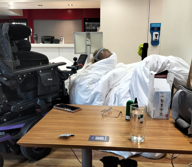 Disabled woman forced to sleep in Travelodge dining room despite having ...
