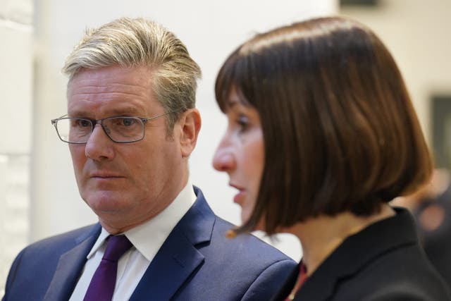 Leader of the Labour Party Sir Keir Starmer and shadow chancellor Rachel Reeves (Jonathan Brady/PA)