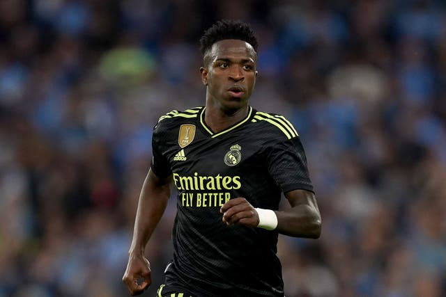 Real Madrid and Brazil forward Vinicius Junior (Martin Rickett/PA)