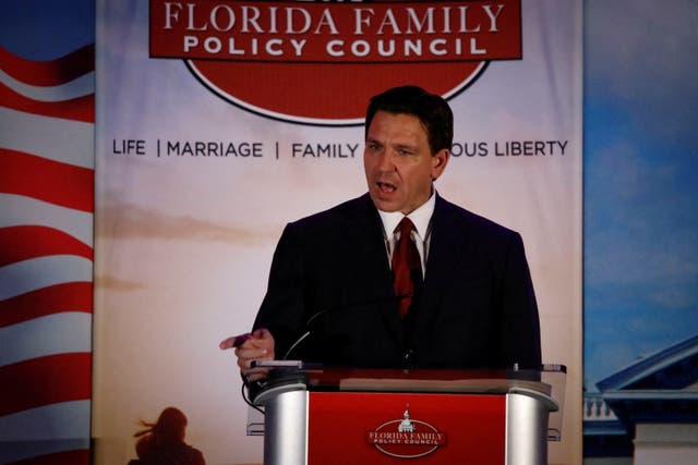 <p>File: Florida Governor Ron DeSantis</p>