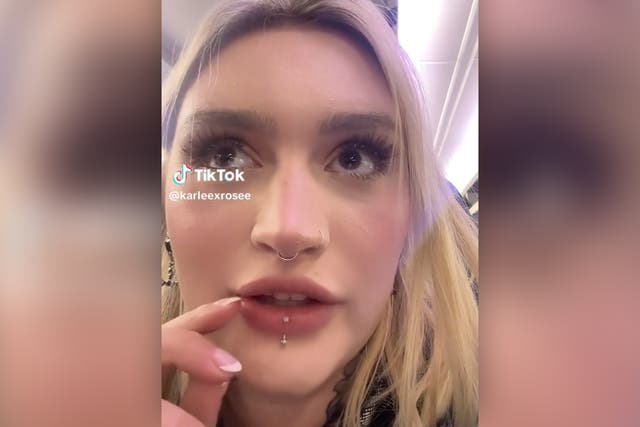 <p>TikTok user karleexrosee was speaking about her experience with United </p>