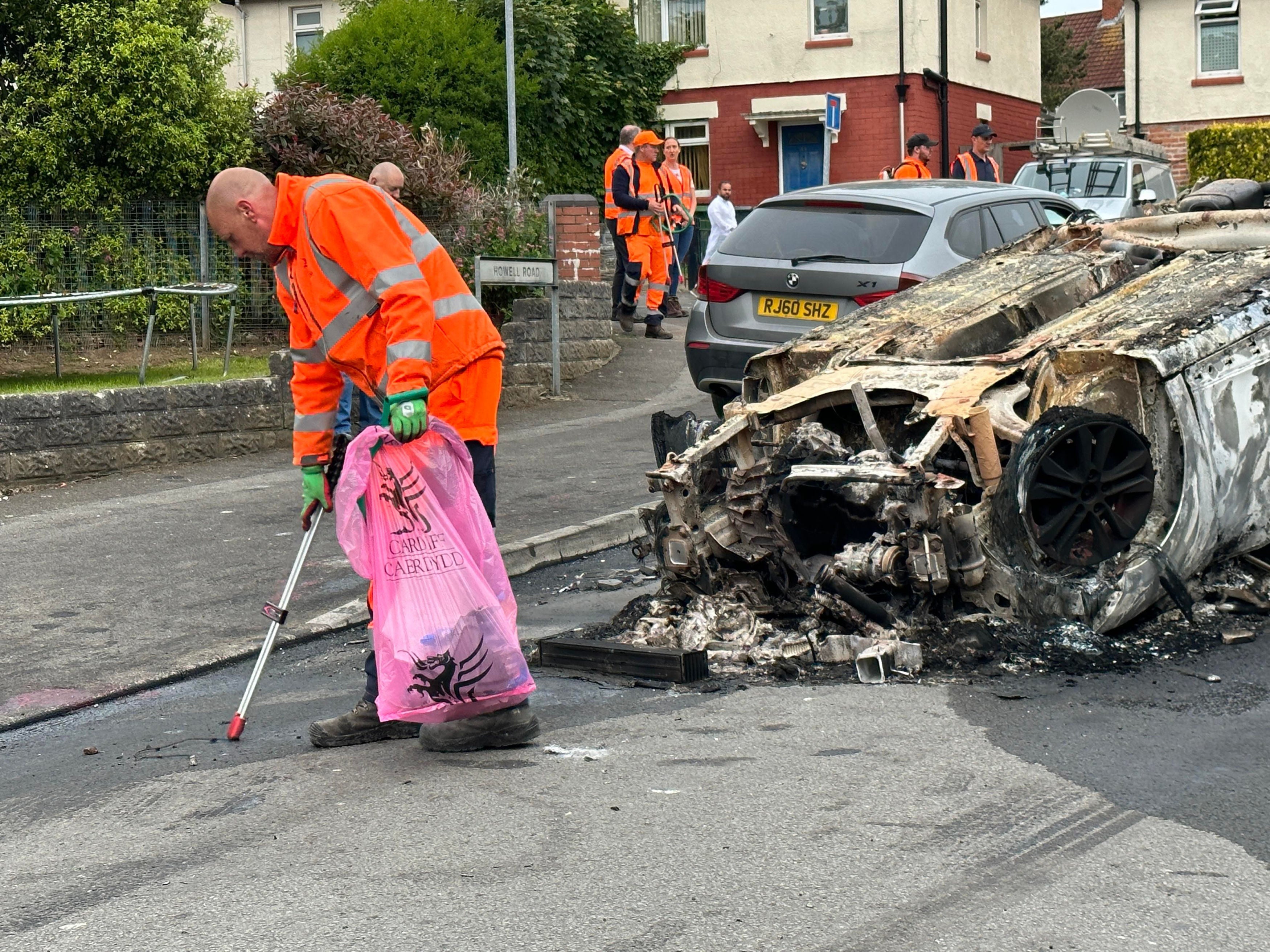 The clean up operation took place after hours of trouble overnight