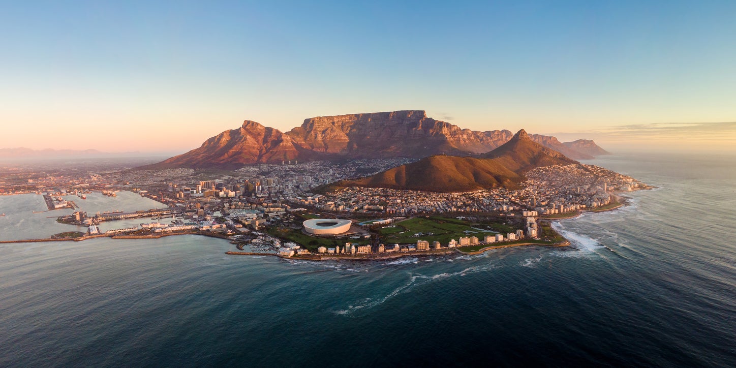 A panoramic aerial view of Cape Town