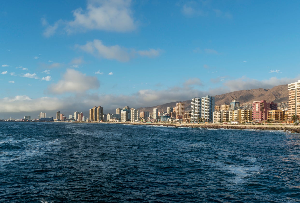 Antofagasta is located in the Atacama Desert, one of the driest places on Earth