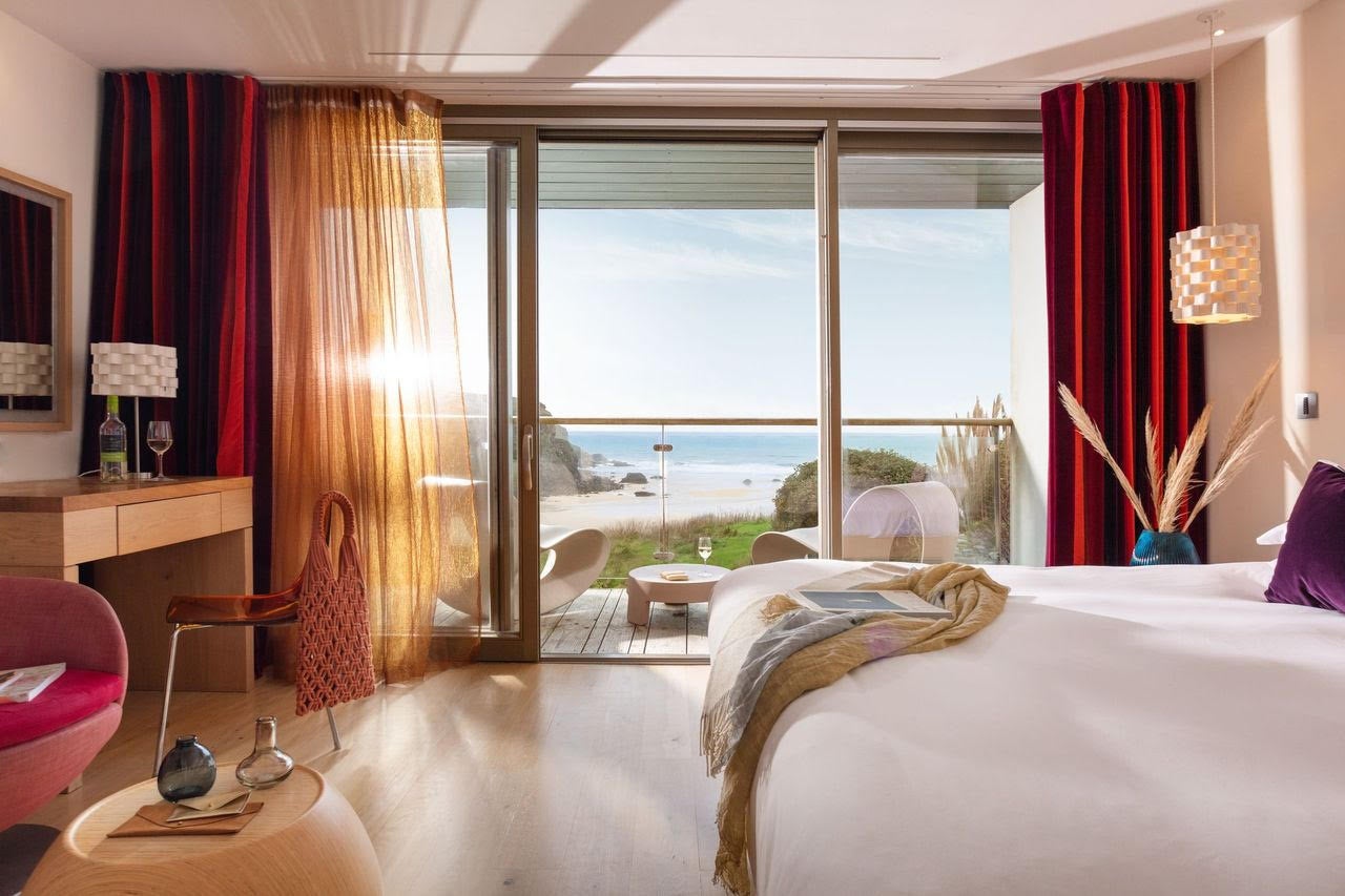 Each of the 37 rooms at The Scarlet has a sea view