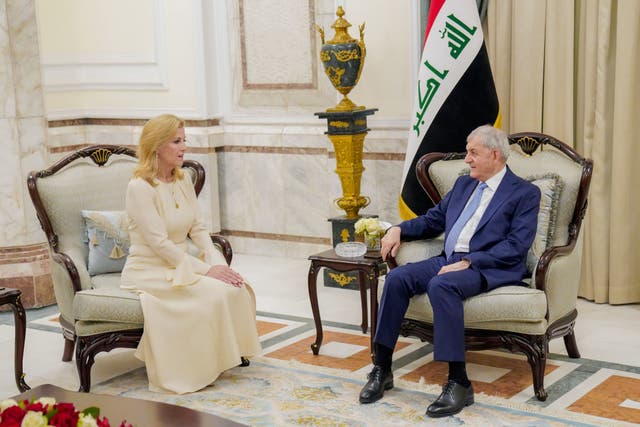 The Duchess of Edinburgh is received by the President of Iraq, Baghdad (PA)