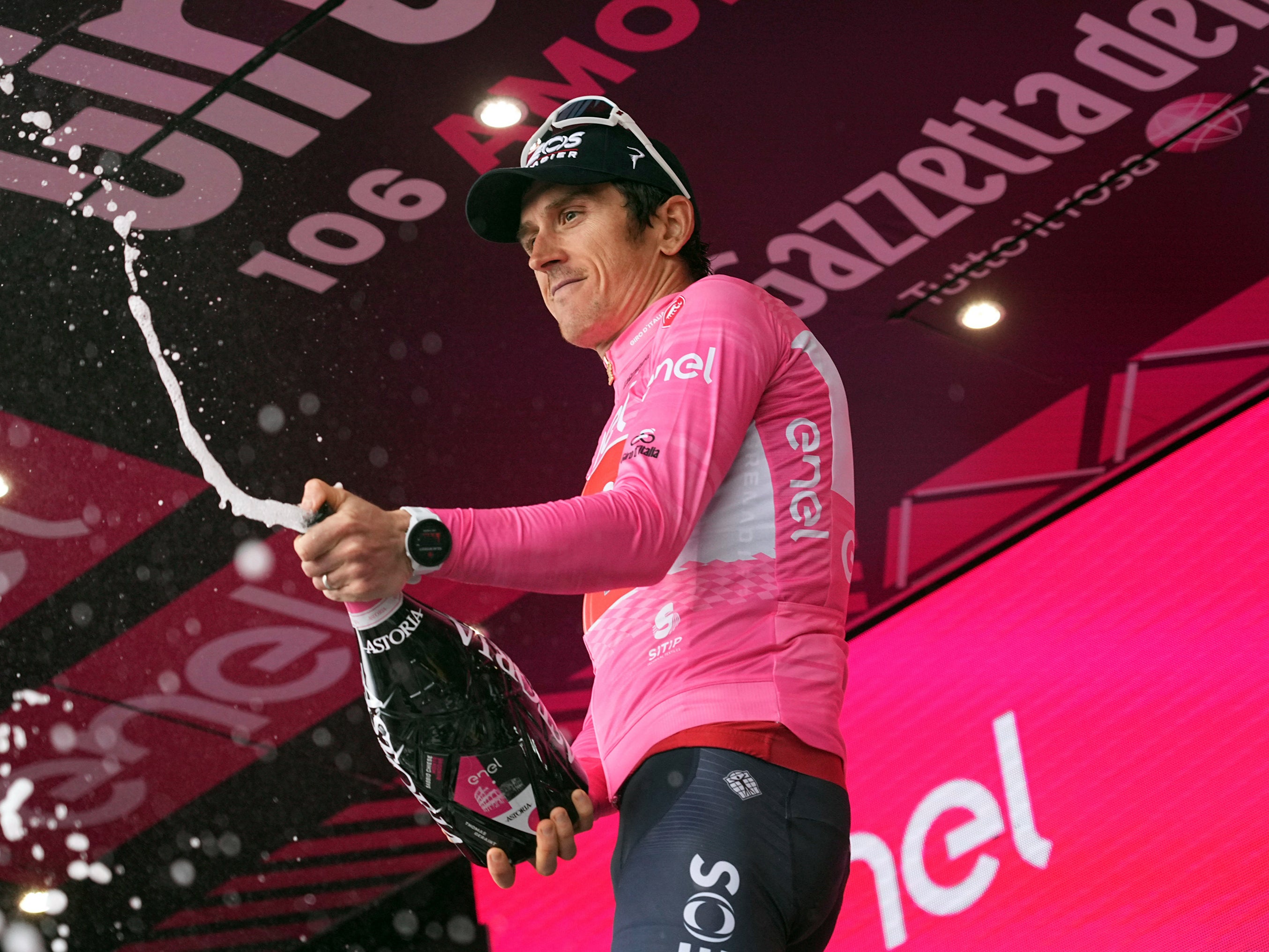 Geraint Thomas regained the pink jersey on Tuesday