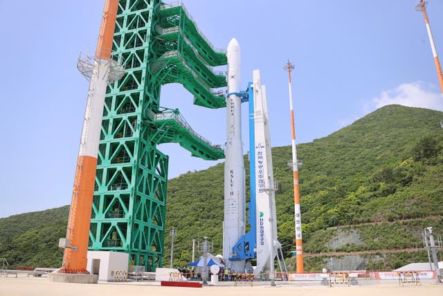<p>South Korea Satellite Launch</p>