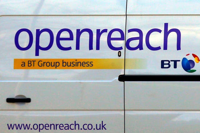 BT’s network arm Openreach runs the UK’s only national broadband network (PA)
