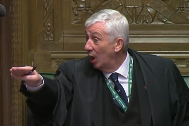 Speaker Sir Lindsay Hoyle orders Conservative MP Paul Bristow to leave PMQs (House of Commons/UK Parliament/PA)
