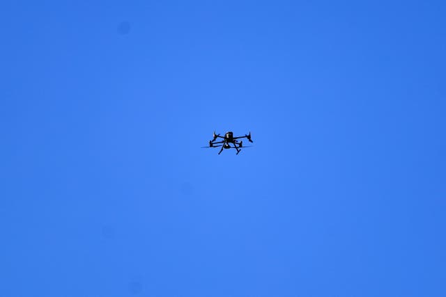 A drone was seen above Chesterfield FC’s ground during a game against Bromley (Bradley Collyer/PA)