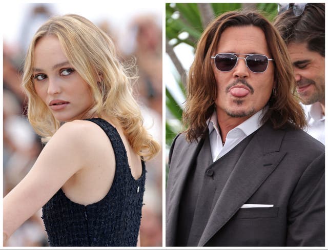Lily-Rose Depp y su padre, Johnny Depp, asistieron a Cannes