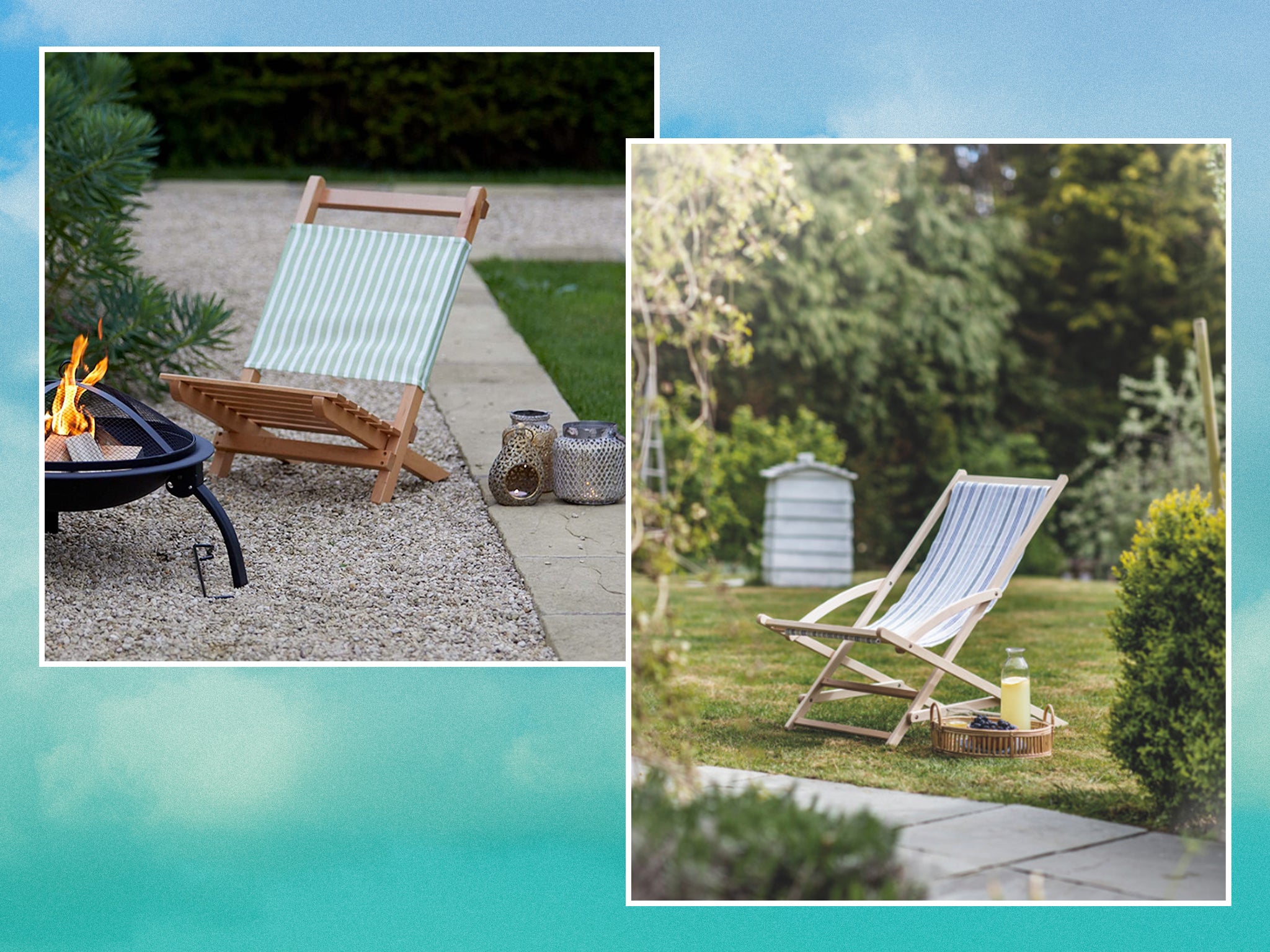 These durable, cool recliners are perfect for summertime lazing in the garden or packing for the beach