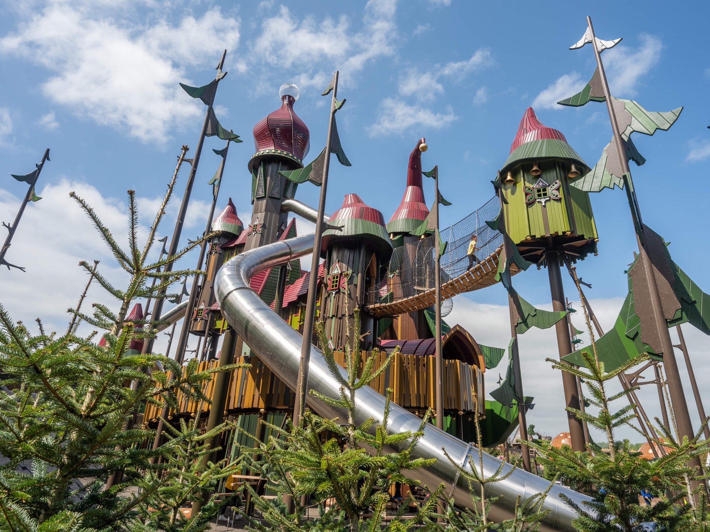 This otherworldy village features the largest play structure in the world