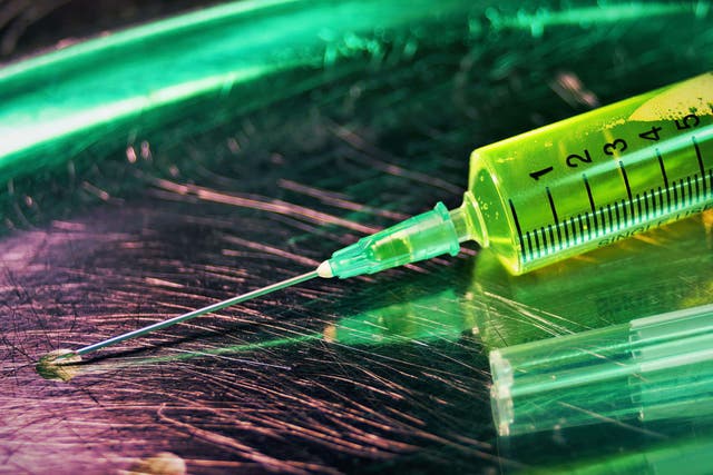 The substance can cause large patches of rotting flesh when injected (Alamy/PA)
