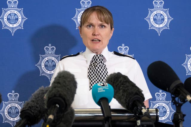 <p>Deputy Chief Constable Rachel Bacon gives a press conference on the crash in Cardiff </p>