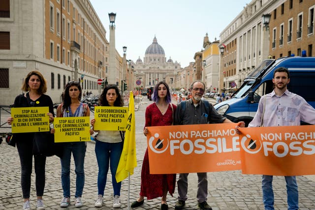Vatican Germany Climate Protest