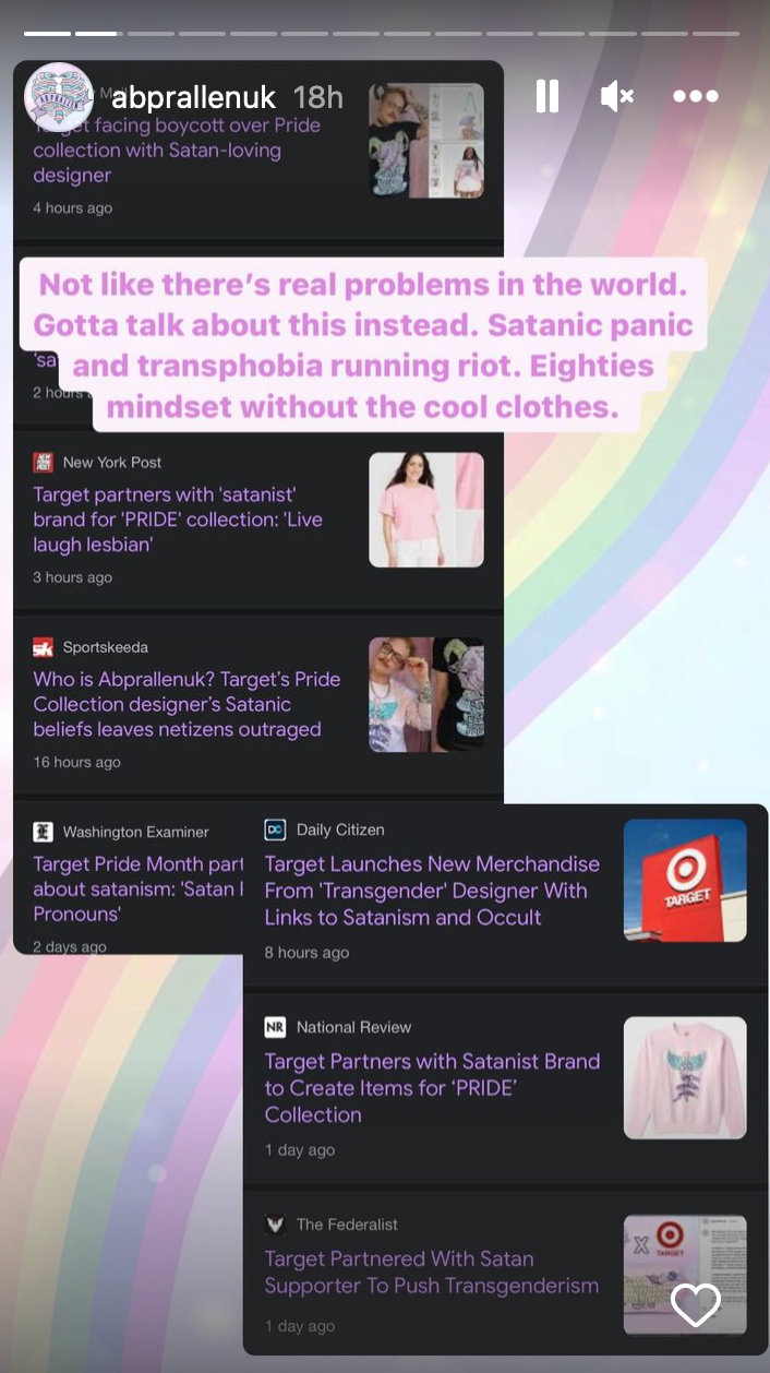 Target facing boycott over Pride collection with Satan-loving designer