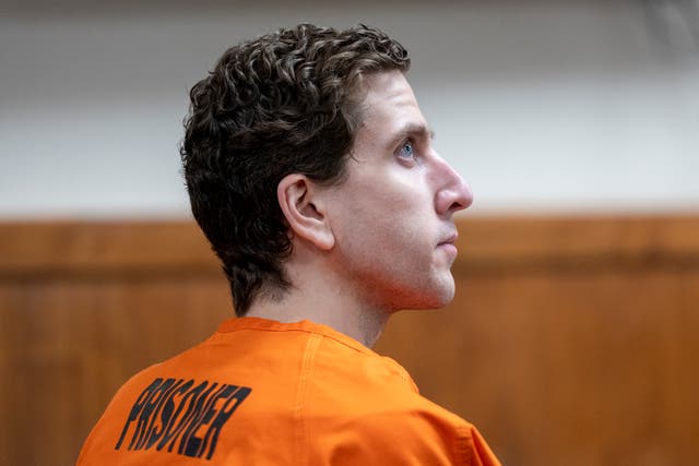 <p>Bryan Kohberger, who is accused of killing four University of Idaho students in November 2022, listens during his arraignment hearing in Latah County District Court, May 22, 2023 in Moscow, Idaho. </p>