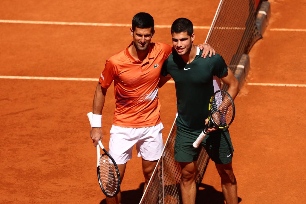 Novak Djokovic and Carlos Alcaraz are yet to meet at a grand slam