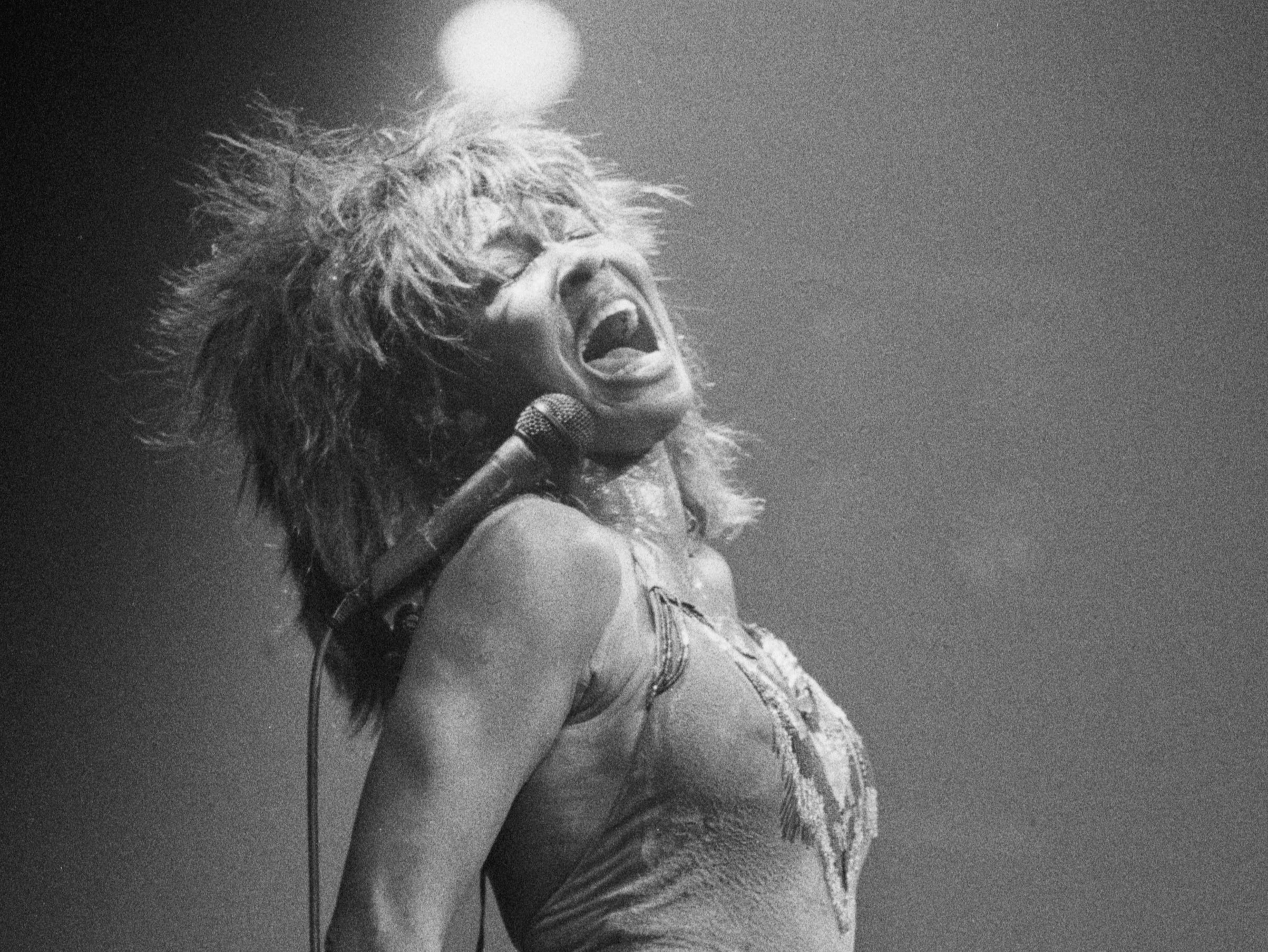 Tina Turner performing in Brighton in 1985