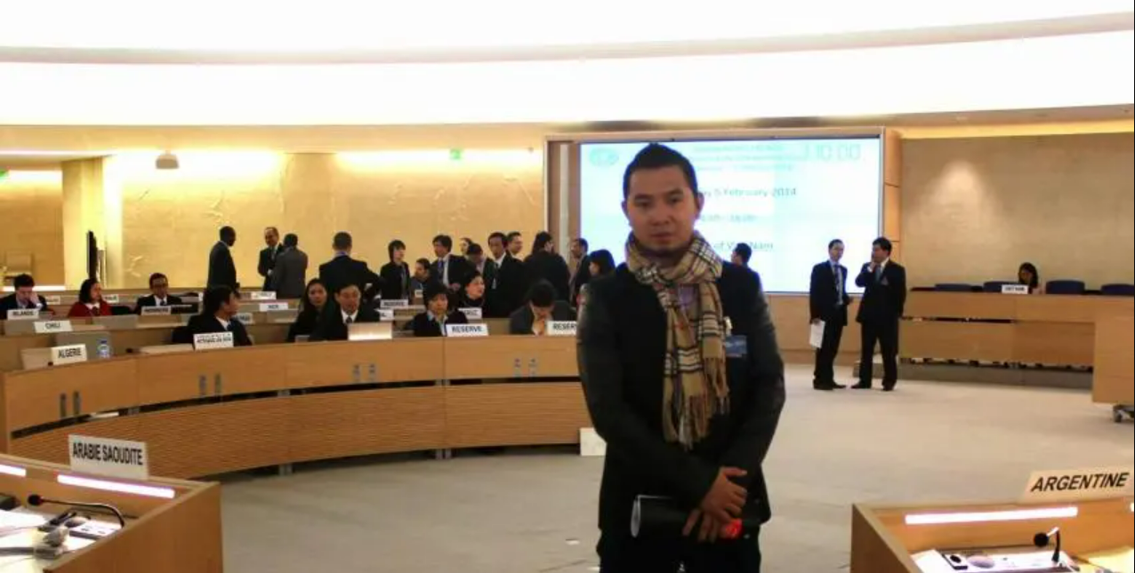 Bui Tuan Lam at Vietnam’s Universal Periodic Review session at the United Nations Human Rights Council, Geneva in 2004