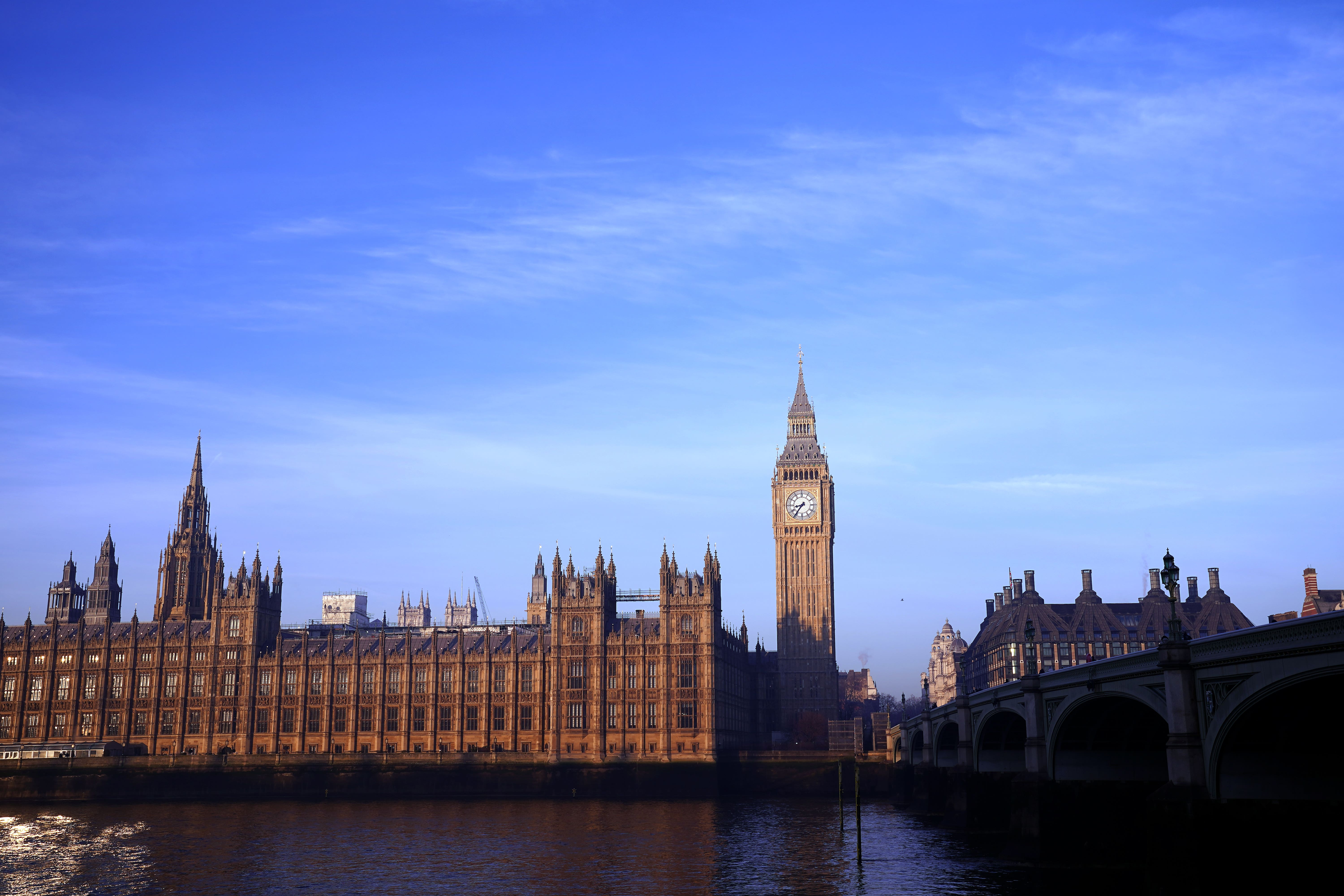 A general view of the Houses of Parliament in London (PA)