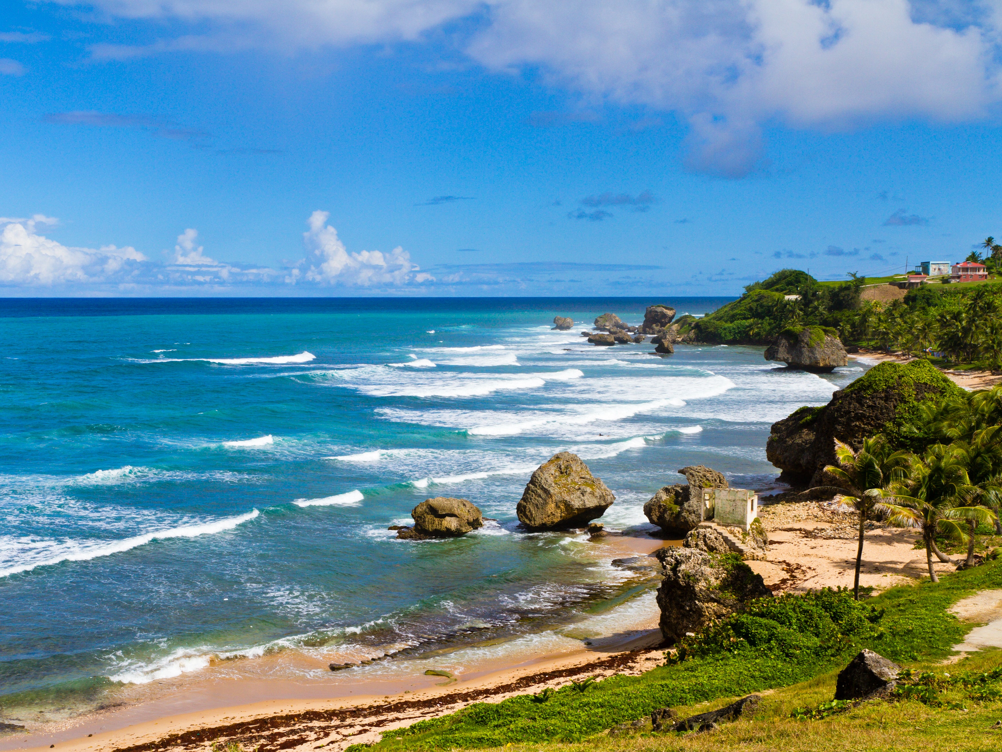 Popular surfing spot Bathsheba can be found on the island’s Atlantic-facing shores