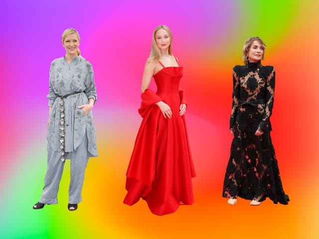 <p>Cate Blanchett, Jennifer Lawrence and Isabelle Huppert are among the stars taking the opportunity to make both sartorial and political statements on the red carpet</p>