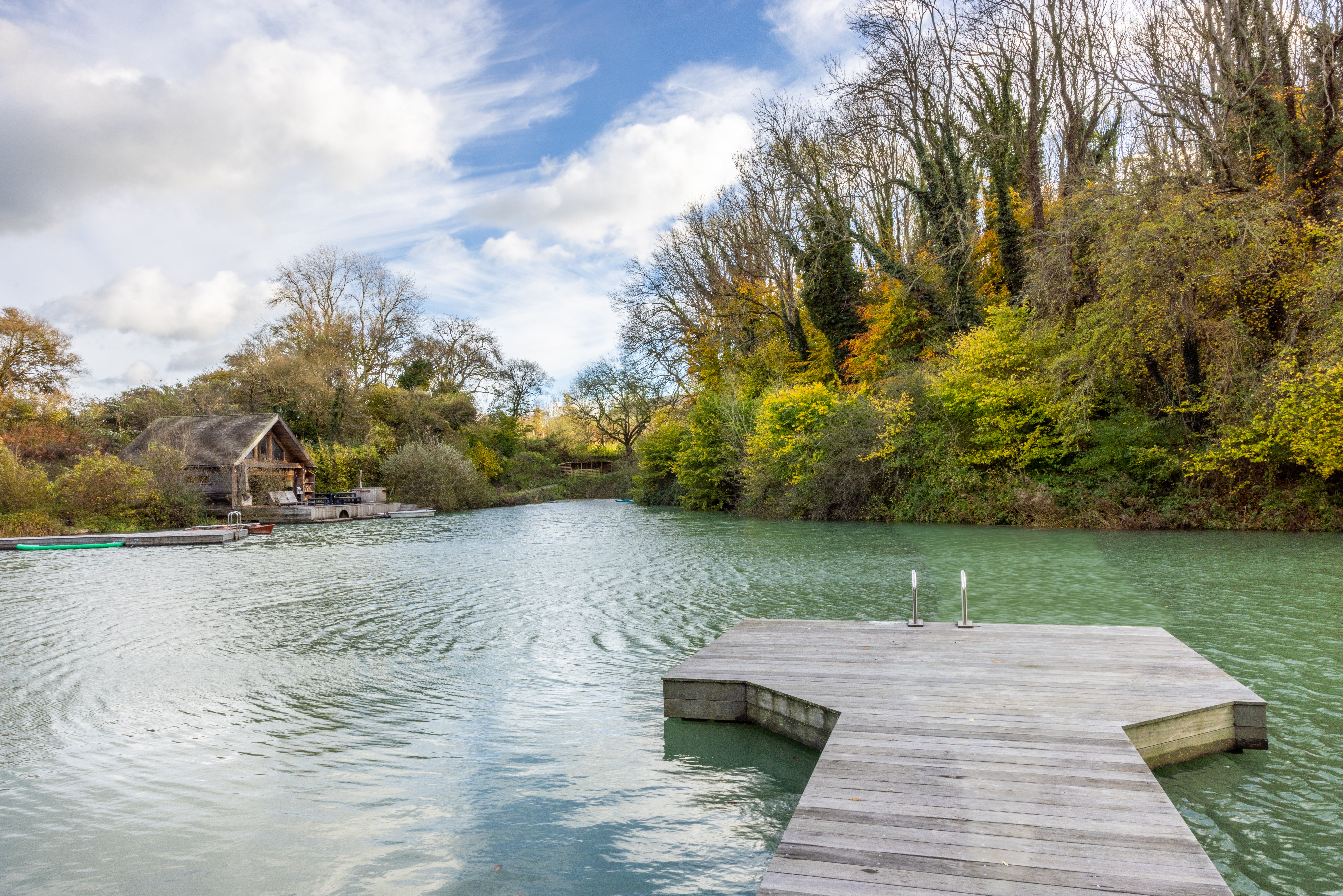 Some stays, such as Ditchling Cabin, offer their own private lakes