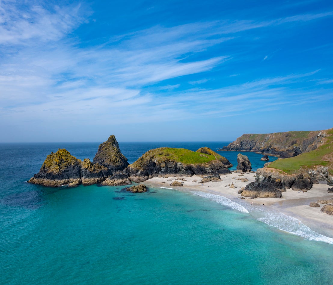 <p>Kynance Cove, a popular place to end long walks </p>