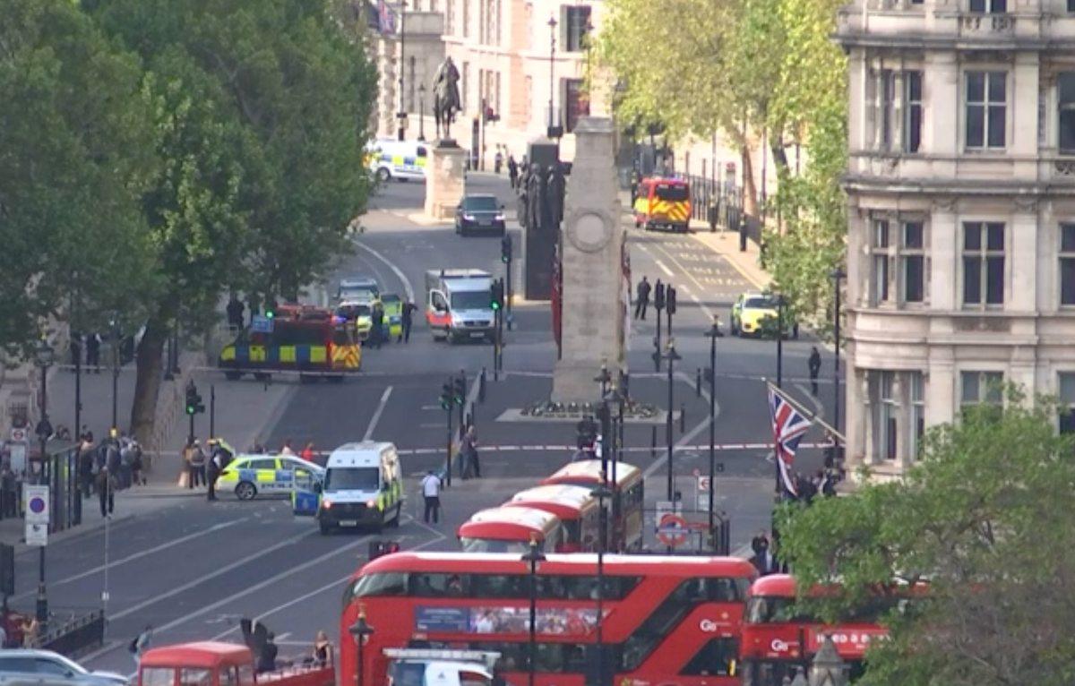 Car crashes into Downing Street gates 