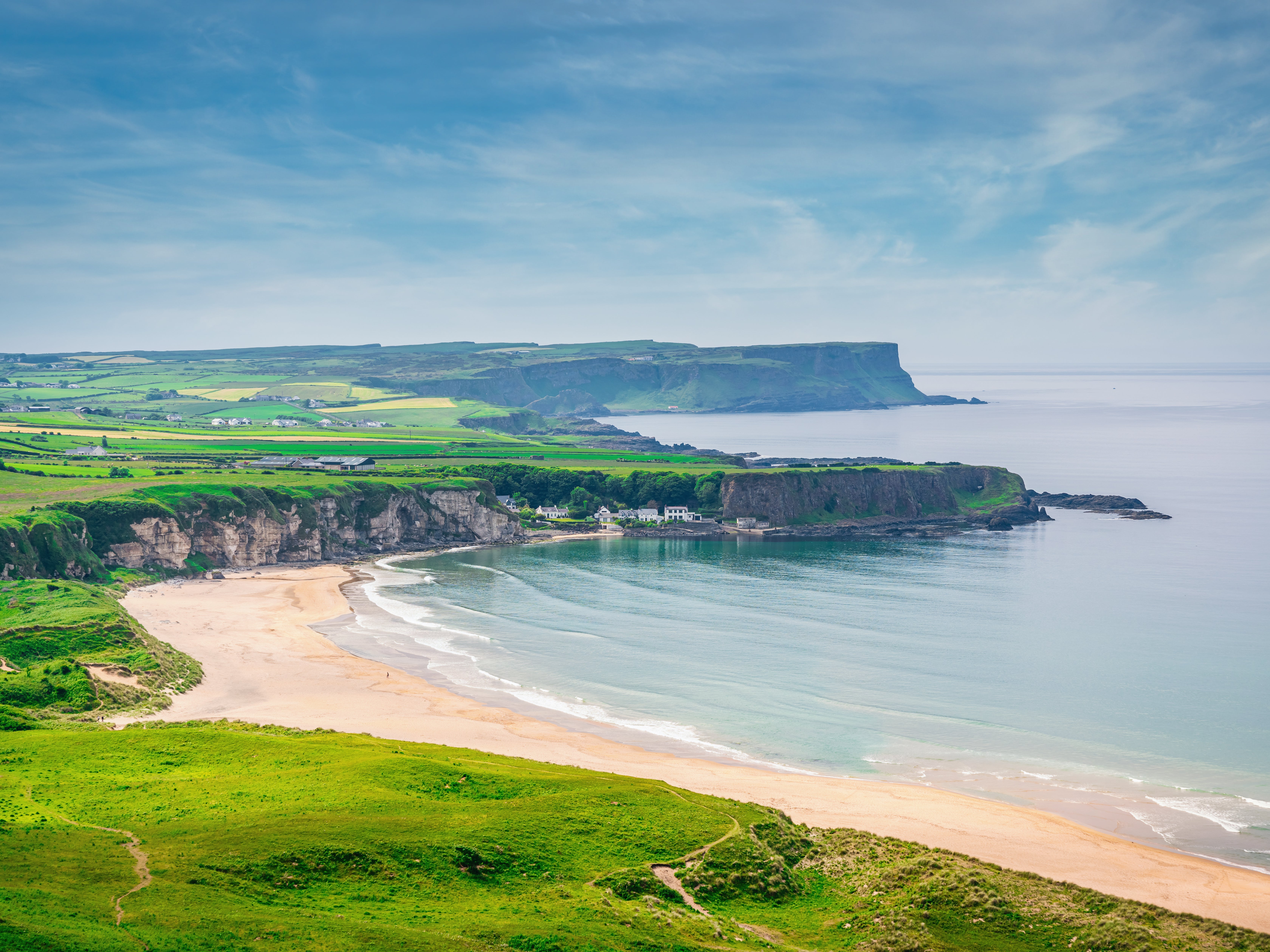 The landscape of White Park Bay took shape between 200 million and 50 million years ago
