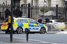 Man arrested after car collides with gates of Downing Street, where UK prime minister lives