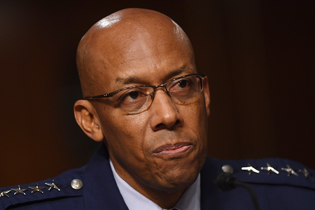<p>General Charles Q. Brown, Jr. testifies on his nomination to be Chief of Staff in 2020 </p>