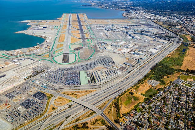 <p>SFO Runways in San Francisco, California, United States</p>