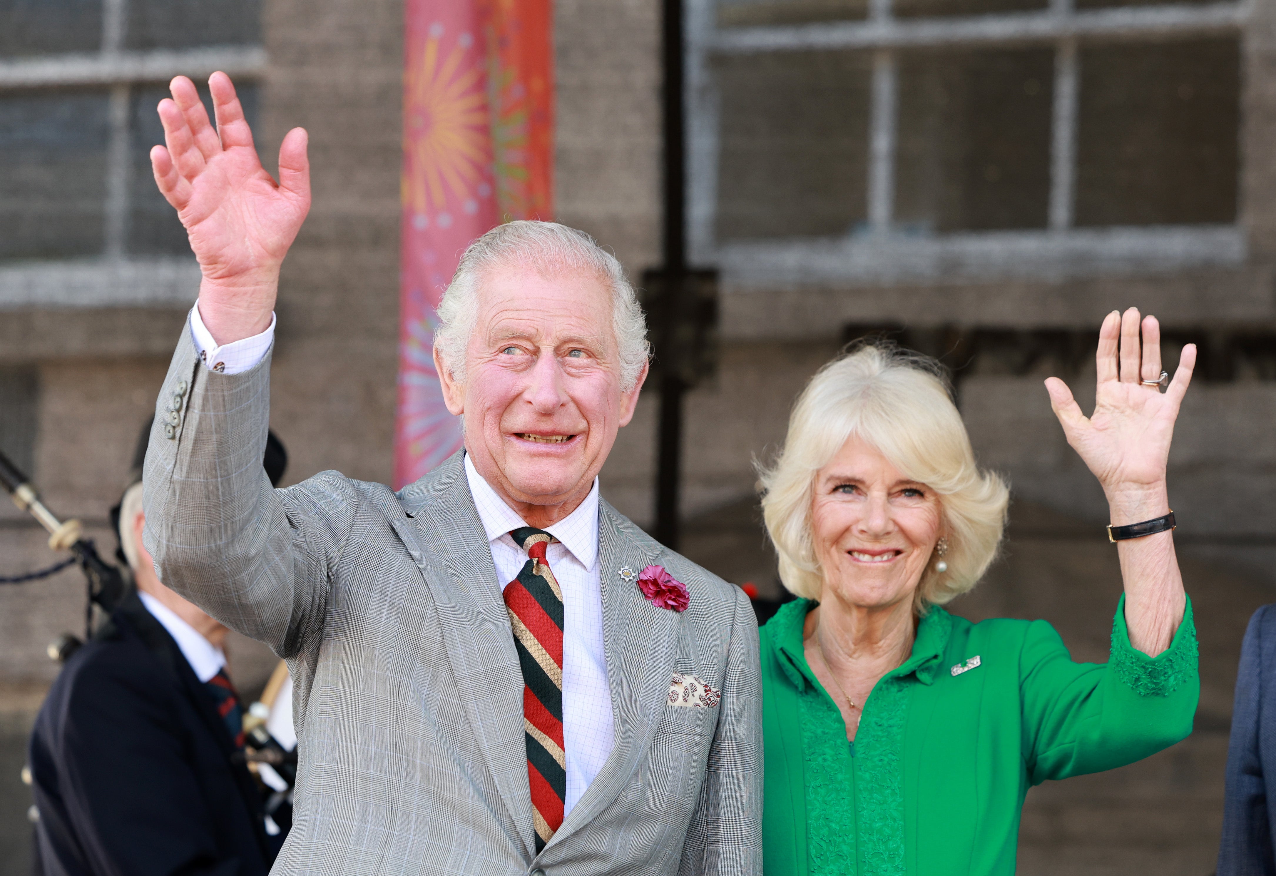 King Charles III and Queen Camilla attend a Celebration of Culture at Market Theatre Square on May 25, 2023