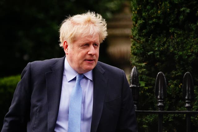 Former prime minister Boris Johnson said the claims are part of a stitch-up (Victoria Jones/PA)