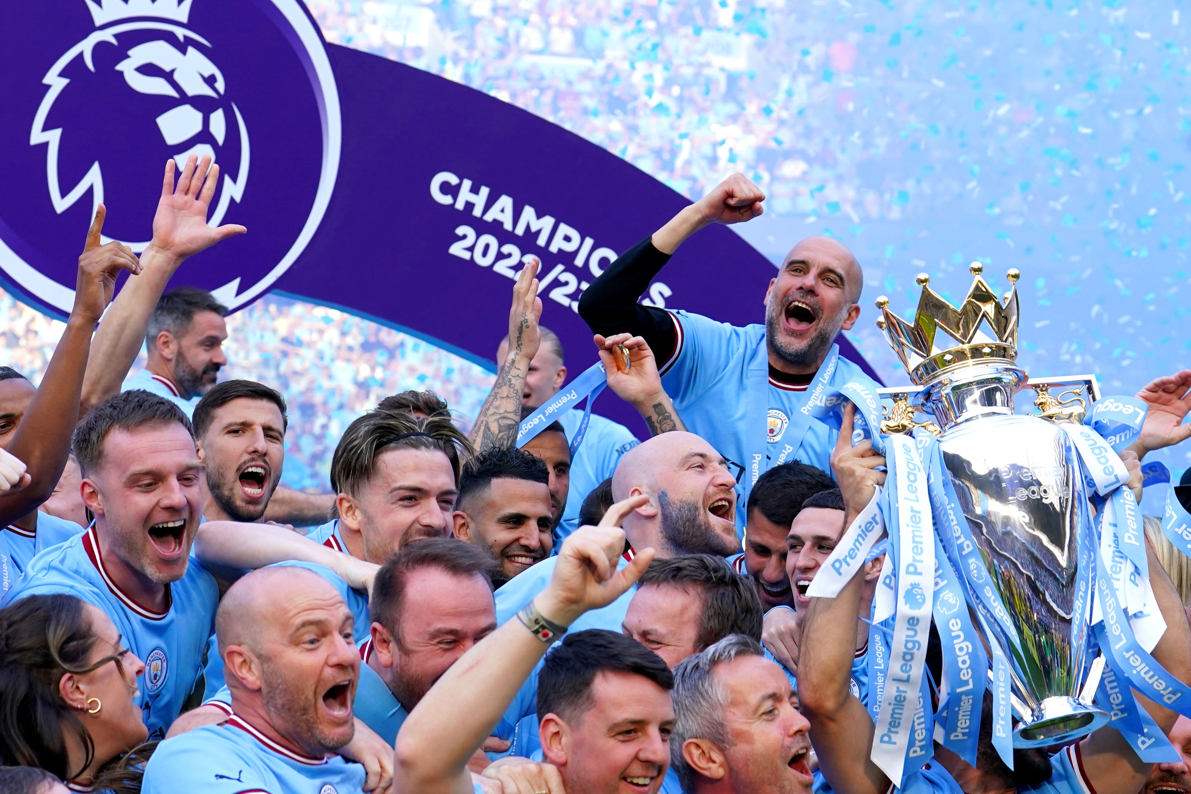 Manchester City were crowned Premier League champions for a third successive year in May