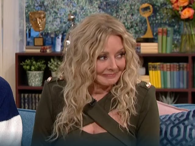 <p>Carol Vorderman appears sheepish while discussing how often people should change their underwear on This Morning</p>