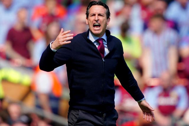 Aston Villa manager Unai Emery is close to taking the club back to Europe (Peter Byrne/PA)