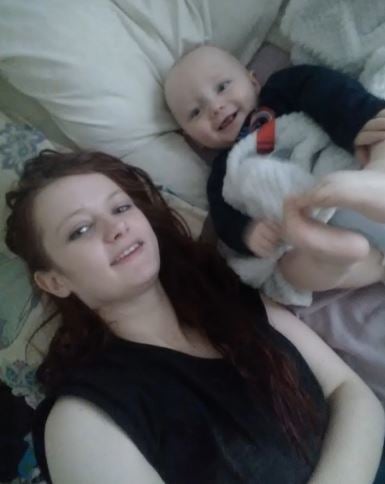 Shannon Marsden with her son Finley Boden, a month before the child’s death on Christmas Day 2020